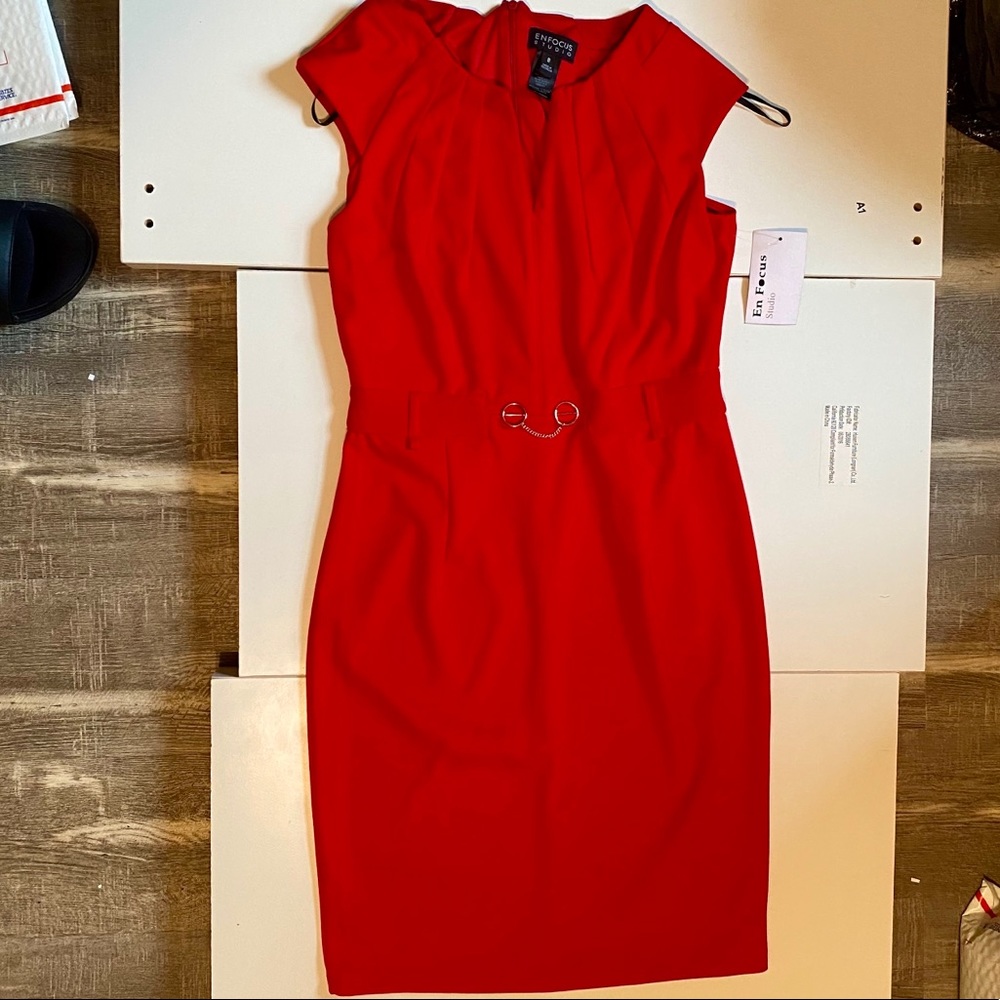 EnFocus Studio Red Business Casual Dress *NWT